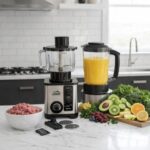 Bowen Robot de Cuisine Multifonction 9500W - BH03 - Blender, Hachoir, Presse-agrumes & Moulin - Inox – Image 2